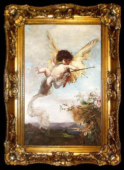 framed  Julius Kronberg Cupid with a Bow, ta009-2